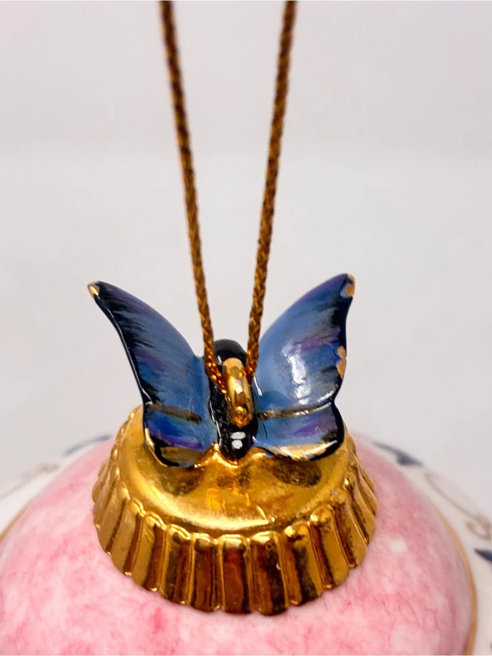 Circle Of Love Lena Liu Heirloom Porcelain Butterfly Floral Christmas Ornament